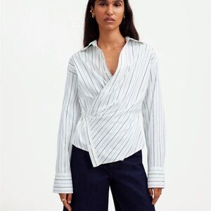 NWT Madewell Asymmetric Button Up Shirt